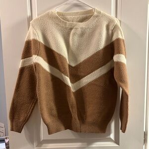 Brown and Cream Chevron Sweater